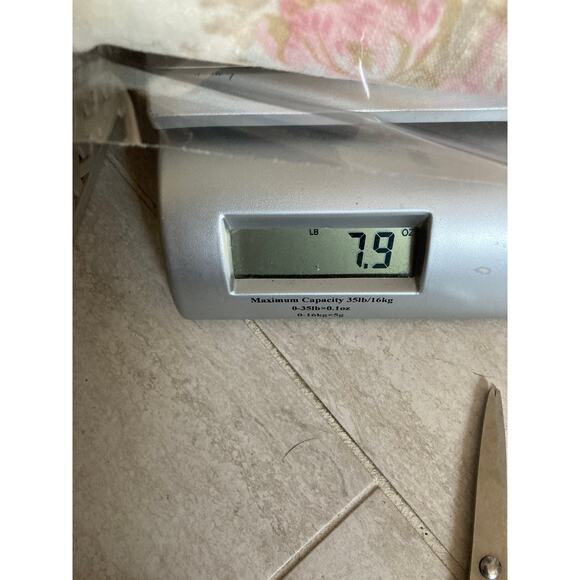 Eileen West Mini Dress 10P Linen Floral Short Sleeve Cream Pink Cottage Retro 10 - Picture 16 of 16